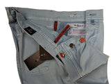 Kiton Jeans 35 Washed Light Blue Cotton DMG