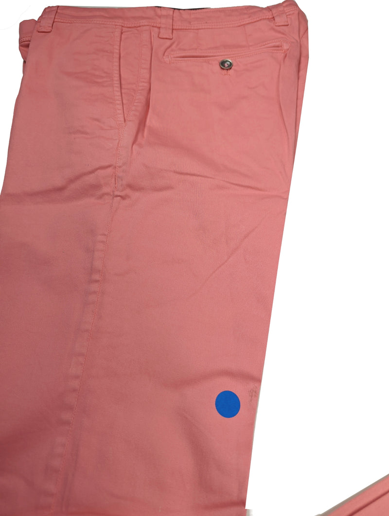 Kiton Trousers 31/32 Washed Salmon Pink Cotton Stretch DMG