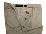 Kiton Trousers 33/34 Washed Light Tan Cotton Stretch DMG