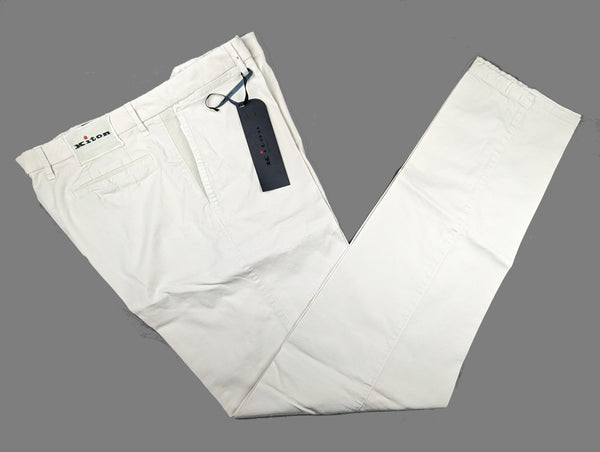 Kiton Trousers 36/37 Light Stone beige Cotton Stretch DMG