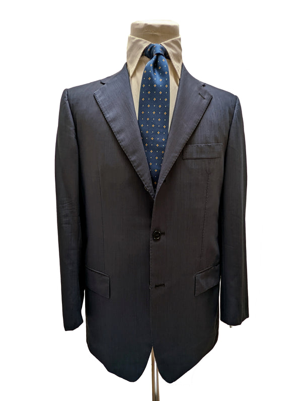 Kiton Suit: 40R Dark Blue, 3-button, superfine wool