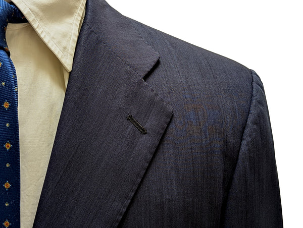 Kiton Suit: 40R Dark Blue, 3-button, superfine wool