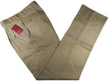 Luigi Bianchi Trousers 34 Celery Green Pleated front Full Leg Wool