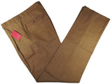 Luigi Bianchi Trousers 36 Golden Tan Pleated front Full Leg Wool