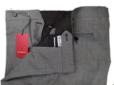 Luigi Bianchi Trousers 36 Black/White Check Pleated front Full Leg Wool