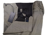 Luigi Bianchi Lubiam Trousers 36 Taupe Grey Pleated front Full Leg Wool
