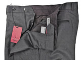 Luigi Bianchi Trousers 36 Charcoal Grey Pleated front Full Leg Wool