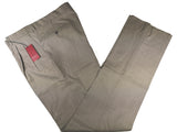 Luigi Bianchi Trousers 38 Light Greyish Beige Pleated front Full Leg Wool