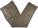 Luigi Bianchi Trousers 38 Light Olive Green Pleated front Full Leg Wool