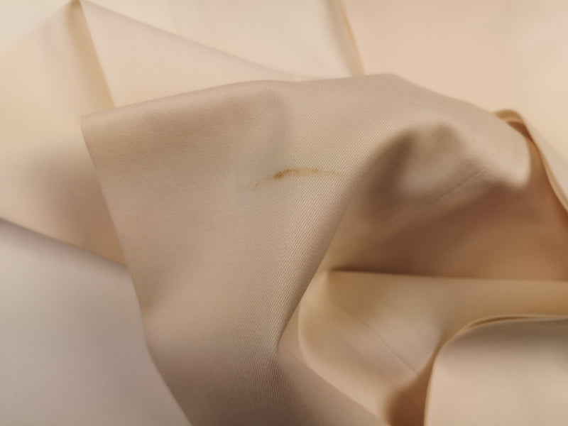Luigi Bianchi Trousers 36 Cream Flat front Full Leg Wool