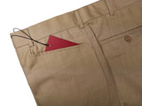 Luigi Bianchi Trousers 36 Beige Flat front Full Leg Wool