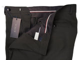 Luigi Bianchi Lubiam Trousers 40 Dark Brown Pleated front Straight Leg Wool