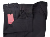 Luigi Bianchi Trousers 38 Navy Blue Pleated front Straight Leg Wool