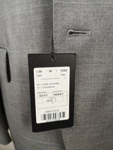 Luigi Bianchi Suit 39/40R Mid grey windowpane Rolling 3-button Wool/Cashmere