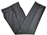 Luigi Bianchi LUBIAM Suit 42R Mid Grey Sky Striped Double breasted Wool REDA