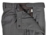 Luigi Bianchi LUBIAM Suit 42R Mid Grey Sky Striped Double breasted Wool REDA