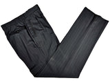 Luigi Bianchi LUBIAM Suit 40L Navy Pinstripes Double Breasted Wool