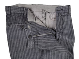 Luigi Bianchi LBM Suit 42R Greyish Blue Striped 2-button Linen/Cotton