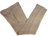 Luigi Bianchi Suit 43/44R Tan Herringbone 2-Button Heavy Linen
