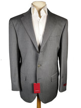 Luigi Bianchi Suit 40R Light Grey Striped 3-Button 130's Wool Guabello