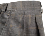 Luigi Bianchi Suit 40R Grey Plaid 3-Button 110's Wool Cerruti