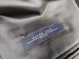 Luigi Bianchi Suit 40R Heather Blue-Grey Striped 3-Button 130's Wool
