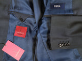 Luigi Bianchi Suit 40R Steel Blue Nailhead 3-Button Wool