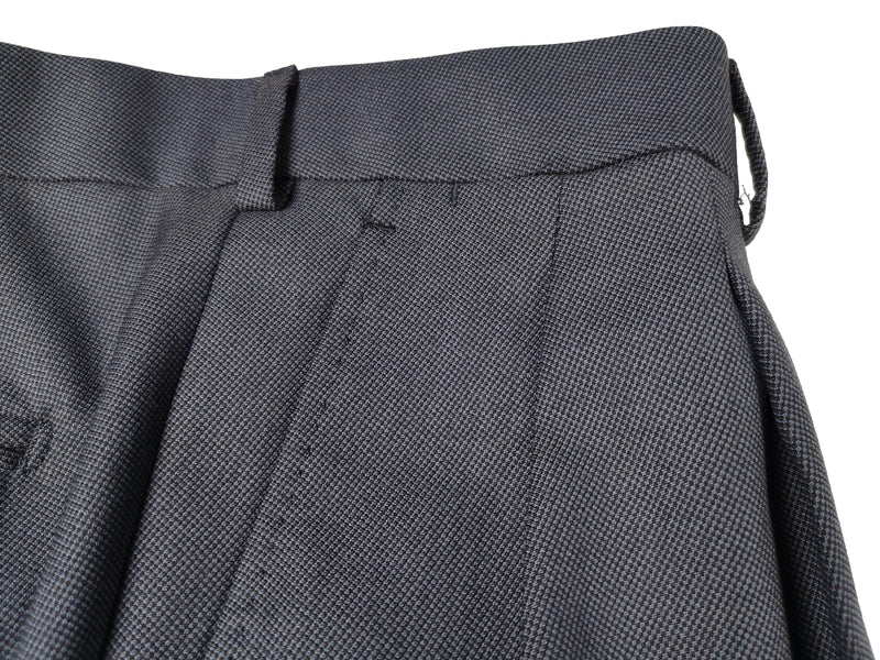 Luigi Bianchi Suit 40R Steel Blue Nailhead 3-Button Wool