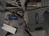 Luigi Bianchi LUBIAM Suit 40R Charcoal with Blue Stripes 2-Button Wool VBC