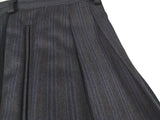 Luigi Bianchi LUBIAM Suit 40R Charcoal with Blue Stripes 2-Button Wool VBC