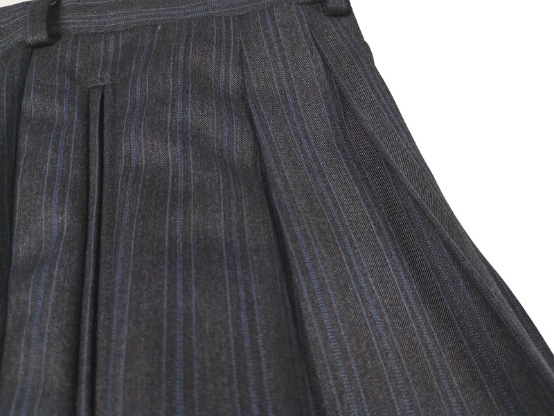 Luigi Bianchi LUBIAM Suit 40R Charcoal with Blue Stripes 2-Button Wool VBC