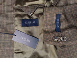 Luigi Bianchi Lubiam Suit 40R Brown Plaid 3-Button Wool