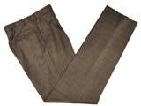 Luigi Bianchi Lubiam Suit 40R Brown Plaid 3-Button Wool