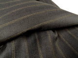 Luigi Bianchi LUBIAM Suit 40R Soft Black Brown Stripes 3-Button 120's Wool