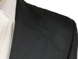 Luigi Bianchi LUBIAM Suit 40R Soft Black Hairline Stripes 3-Button Wool Reda
