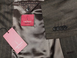 Luigi Bianchi Suit 40R Soft Brown Striped 3-Button Wool/Cashmere