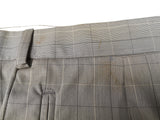 Luigi Bianchi LUBIAM Suit 40L Light Beige Grid Plaid 3-Button Cotton Stretch