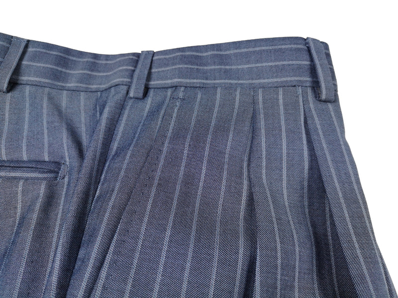 Luigi Bianchi Suit 41R Mid Blue Stripes 3-Button 110's Wool