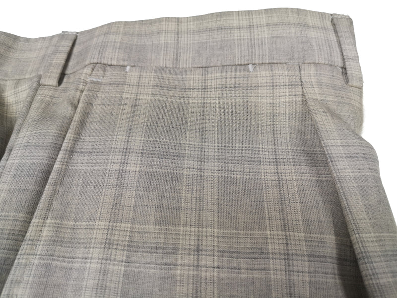 Luigi Bianchi Suit 42R Light Stone Grey Plaid 2-button 150's Wool