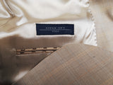 Luigi Bianchi Suit 42R Tan Plaid 3-button 120's Wool