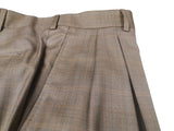 Luigi Bianchi Suit 42R Tan Plaid 3-button 120's Wool