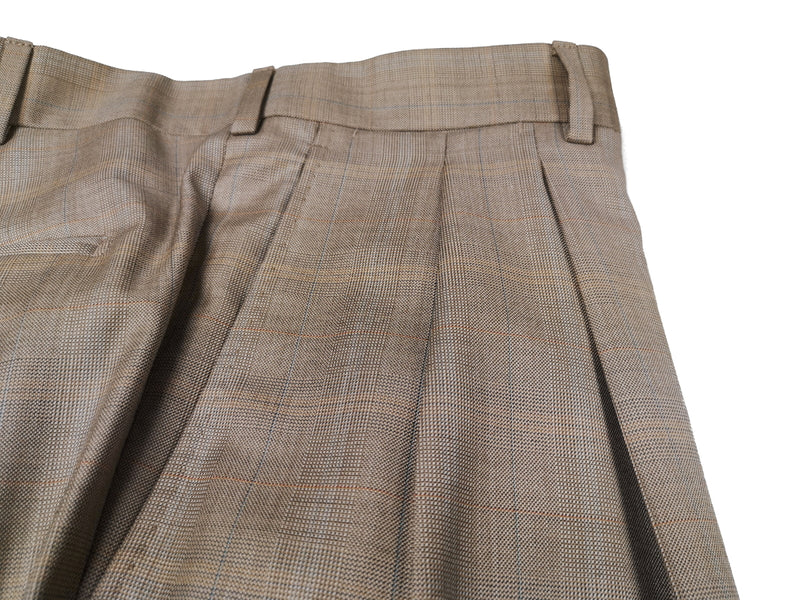 Luigi Bianchi Suit 42R Tan Plaid 3-button 120's Wool