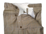 Luigi Bianchi Suit 42R Tan Plaid 3-button 120's Wool