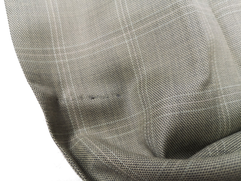 Luigi Bianchi Lubiam Suit 42R Beige Windowpane Plaid 2-button Wool