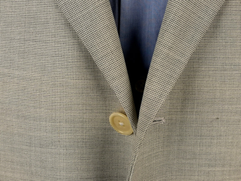 Luigi Bianchi Lubiam Suit 42R Light Stone Beige Weave 3-button Wool Reda