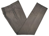 Luigi Bianchi Lubiam Suit 42R Earthy Grey Blue Striped 2-button Wool