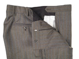 Luigi Bianchi Lubiam Suit 42R Earthy Grey Blue Striped 2-button Wool