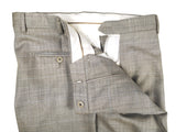 Luigi Bianchi Suit 42R Light Grey Herringbone Windowpane 3-button Wool