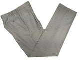 Luigi Bianchi Suit 42R Light Grey Striped 3-button 120's Wool