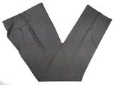 Luigi Bianchi Suit 42R Mid Grey Striped 3-button Wool